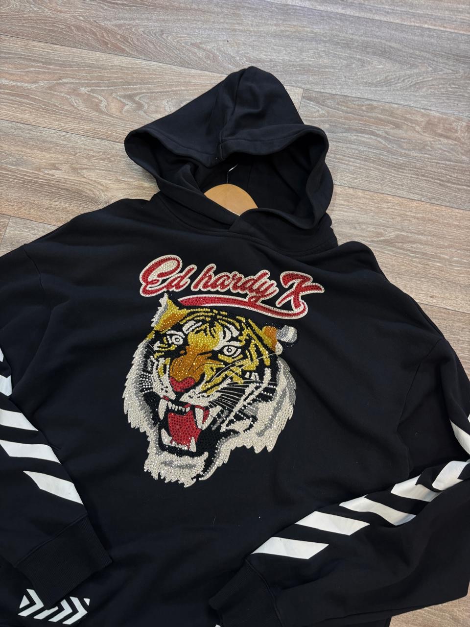 Ed Hardy Tiger Rhinestone Hoodie - Image 2