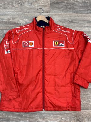 Vintage Ferrari F1 Vodafone Racing Team Puffer Jacket