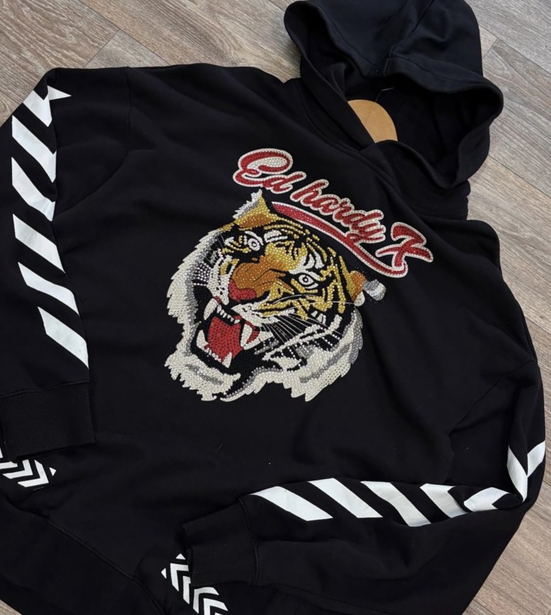 Ed Hardy Rhinestone Tiger Hoodie - Image 3
